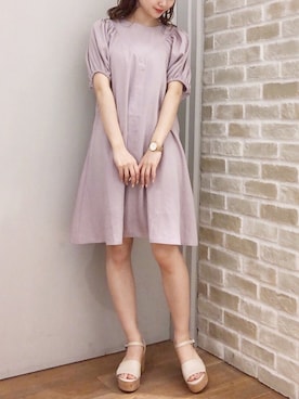 「ミニワンピ」｜makophithさん（レディース・153cm）の春コーディネート