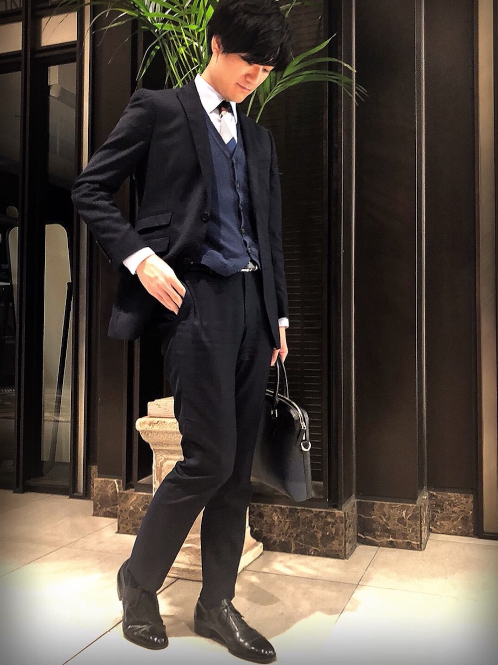 BLACK LABEL CRESTBRIDGE ビジネススーツ ネイビー SUITS STYLE for NEW LIFE｜BLACK LABEL CRESTBRIDGE(ブラック