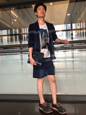 「パイル」｜「アイテム（ジャケット/アウター）」を使った、じゅんじゅん系さん（メンズ・183cm）の春コーディネート