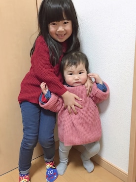 「アイテム（レッグウェア）」を使った、s_c_iさん（キッズ・80cm）の冬コーディネート