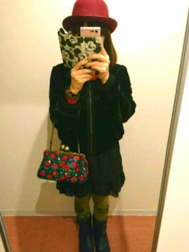 「axes femme（アクシーズファム）のアイテム（ブルゾン）」を使った、Rieさん（レディース・148cm）の冬コーディネート