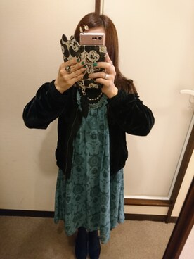 「axes femme（アクシーズファム）のアイテム（ブルゾン）」を使った、Rieさん（レディース・148cm）の冬コーディネート
