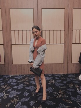 「アイテム（ドレス、ブラウン系）」を使った、Vallerine Lauさん（レディース・150cm）の夏コーディネート