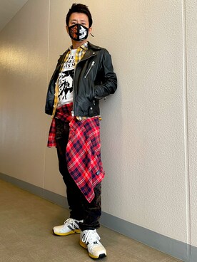 ライダースジャケットを使った ロックテイスト の人気ファッションコーディネート Wear
