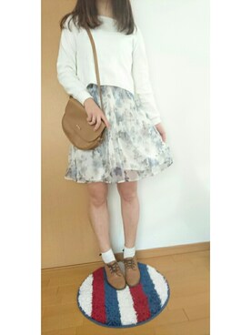 「L'EST ROSE（レストローズ）のアイテム（トップス）」を使った、sayaさん（レディース・168cm）の冬コーディネート