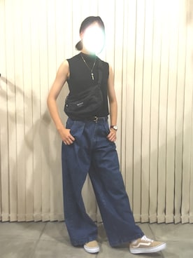 「AZUL（アズール）のアイテム（アクセサリー）」を使った、Pなっつさん（レディース・168cm）の夏コーディネート