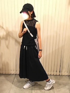 「one way（ワンウェイ）のアイテム（帽子）」を使った、Pなっつさん（レディース・168cm）の夏コーディネート