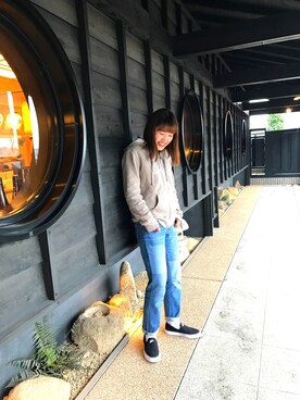 「NIKE（ナイキ）のアイテム（スリッポン）」を使った、りささん（レディース・156cm）の冬コーディネート