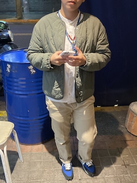 「DENIM BY VANQUISH & FRAGMENT（デニムバイヴァンキッシュフラグメント）のアイテム（トップス）」を使った、Austin さん（レディース・158cm）の冬コーディネート