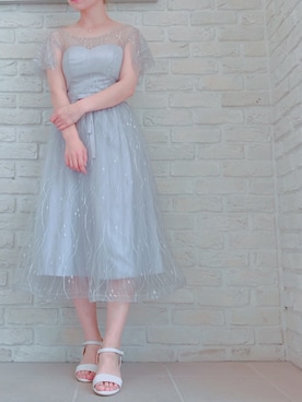 「アイテム（ドレス、グレー系）」を使った、erikaさん（レディース・153cm）の秋コーディネート