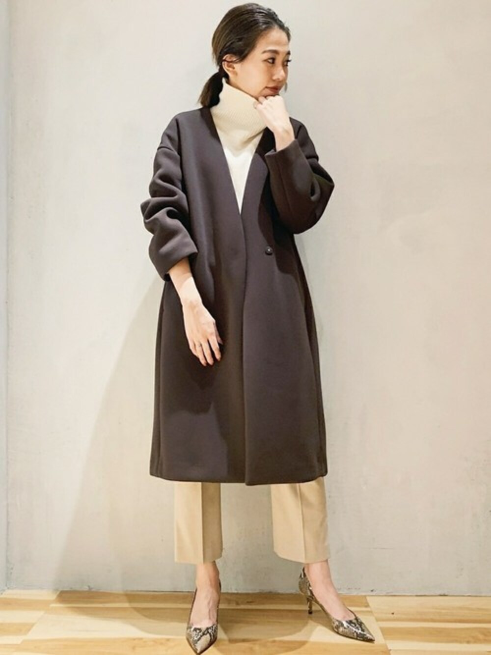 Plage プラージュ スーパーファインウールカシミヤハイネックプルオーバー plage（プラージュ）の「スーパーファインウールカシミヤ