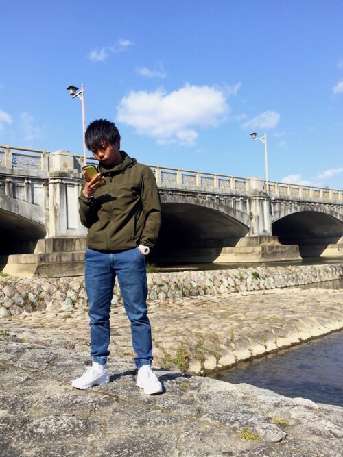 M I ユニクロのパーカ ブルゾンを使ったコーディネート Wear