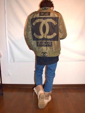「chanel」｜「アイテム（ブルゾン）」を使った、y.s06さん（メンズ・168cm）の冬コーディネート