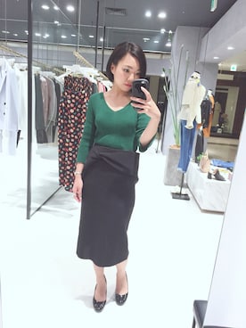 「STUDIOUS CITY（ステュディオスシティ）のアイテム」を使った、yuki hamanoさん（レディース・153cm）の春コーディネート