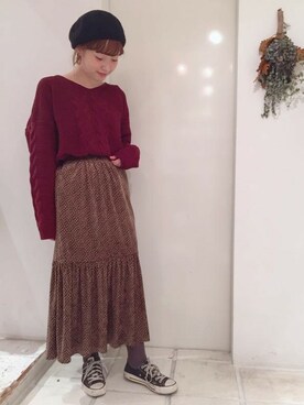 flowerさん（レディース・158cm）の冬コーディネート