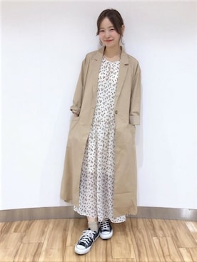 「flower（フラワー）のアイテム（その他アウター）」を使った、flowerさん（レディース・158cm）の冬コーディネート