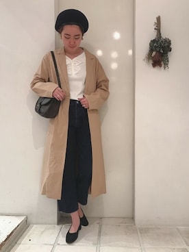 「flower（フラワー）のアイテム（その他アウター）」を使った、flowerさん（レディース・162cm）の冬コーディネート