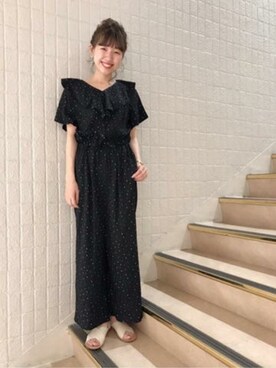 「flower（フラワー）のアイテム（つなぎ/オールインワン）」を使った、flowerさん（レディース・163cm）の夏コーディネート