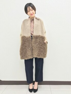 「flower（フラワー）のアイテム（その他アウター）」を使った、flowerさん（レディース・158cm）の秋コーディネート