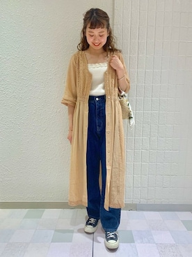 「flower（フラワー）のアイテム（その他アウター）」を使った、flowerさん（レディース・164cm）の春コーディネート