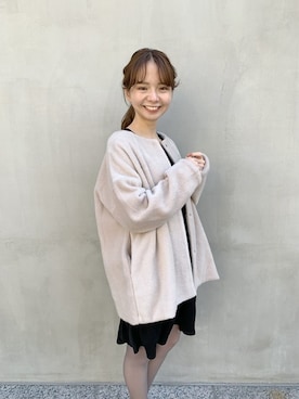 「flower」｜「アイテム（ムートンコート）」を使った、flowerさん（レディース・160cm）の冬コーディネート