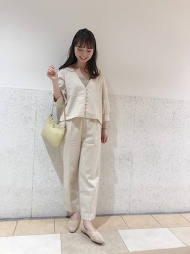 「flower」｜「アイテム（ノーカラージャケット）」を使った、flowerさん（レディース・160cm）の冬コーディネート