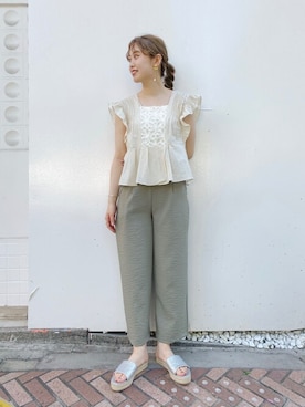 「flower」｜「アイテム（アクセサリー）」を使った、flowerさん（レディース・164cm）の春コーディネート