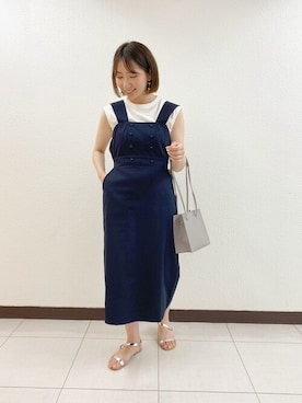 「おとなコーデ」｜「アイテム（ワンピース）」を使った、flowerさん（レディース・163cm）の夏コーディネート