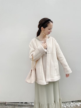 「flower（フラワー）のアイテム（ブルゾン）」を使った、flowerさん（レディース・160cm）の夏コーディネート