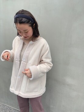 「flower」｜「アイテム（ムートンコート）」を使った、flowerさん（レディース・164cm）の秋コーディネート