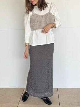 「ビスチェコーデ」｜flowerさん（レディース・169cm）の秋コーディネート