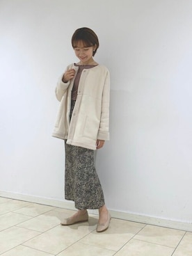 「リバーシブル」｜「アイテム（バレエシューズ）」を使った、flowerさん（レディース・158cm）の秋コーディネート