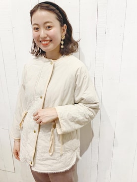「アイテム（ピアス（片耳用））」を使った、flowerさん（レディース・164cm）の秋コーディネート