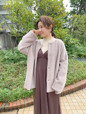 「アイテム（ムートンコート、ピンク系）」を使った、flowerさん（レディース・154cm）の秋コーディネート
