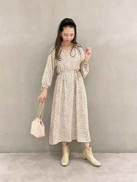 「アイテム（ブーティ）」を使った、flowerさん（レディース・160cm）の秋コーディネート