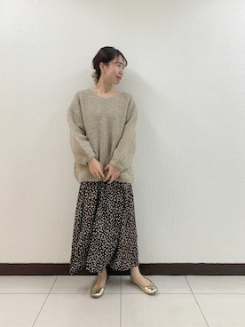 「おとなコーデ」｜「アイテム（ワンピース）」を使った、flowerさん（レディース・155cm）の秋コーディネート