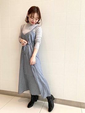 「お気に入りコーデ」｜「アイテム（ワンピース/ドレス）」を使った、flowerさん（レディース・160cm）の冬コーディネート