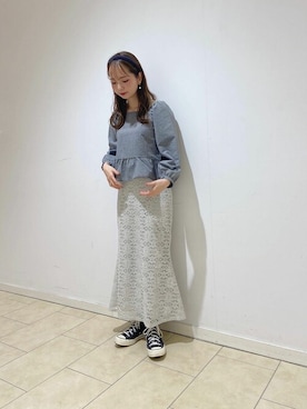 「アイテム（ピアス（片耳用））」を使った、flowerさん（レディース・160cm）の冬コーディネート