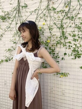 「キャミソールワンピ」｜flowerさん（レディース・160cm）の春コーディネート