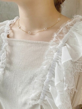 「flower」｜「アイテム（アクセサリー）」を使った、flowerさん（レディース・160cm）の春コーディネート