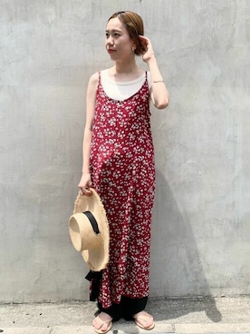 「flower」｜「アイテム（帽子）」を使った、flowerさん（レディース・158cm）の夏コーディネート