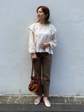 「グリッター」｜「アイテム（Tシャツ/カットソー）」を使った、flowerさん（レディース・155cm）の夏コーディネート