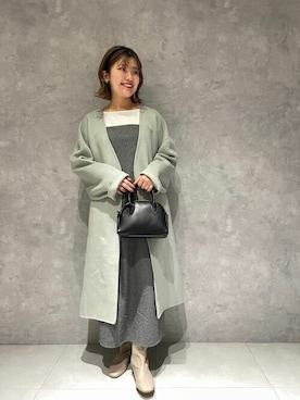 「flower」｜「アイテム（ジャケット/アウター）」を使った、flowerさん（レディース・152cm）の冬コーディネート