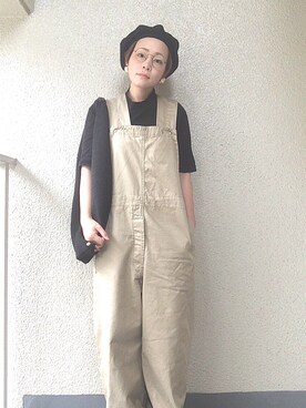 「UNUSED（アンユーズド）のアイテム（オールインワン・サロペット）」を使った、u_r_a_k_oさん（レディース・153cm）の夏コーディネート