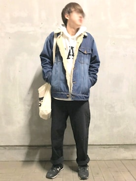 「Right-on（ライトオン）のアイテム（ジャケット/アウター）」を使った、hopeさん（メンズ・168cm）の冬コーディネート