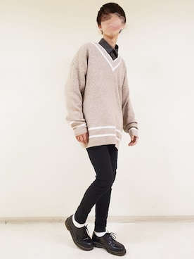 「Dr. Martens（ドクターマーチン）の【Dr.Martens / ドクターマーチン】 3 eye shoe（ドレスシューズ）」を使った、hopeさん（メンズ・168cm）の秋コーディネート