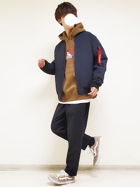 「BEN DAVIS（ベンデイビス）のアイテム」を使った、hopeさん（メンズ・168cm）の冬コーディネート