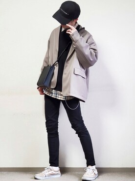 「FREAK'S STORE（フリークスストア）のアイテム（テーラードジャケット）」を使った、hopeさん（メンズ・168cm）の春コーディネート