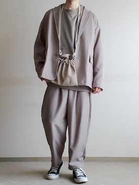 「FREAK'S STORE（フリークスストア）のアイテム（テーラードジャケット）」を使った、hopeさん（メンズ・168cm）の春コーディネート