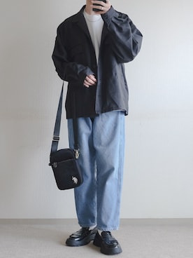 「U.S. POLO ASSN.（ユーエスポロアッスン）のアイテム（ショルダーバッグ）」を使った、hopeさん（メンズ・168cm）の秋コーディネート